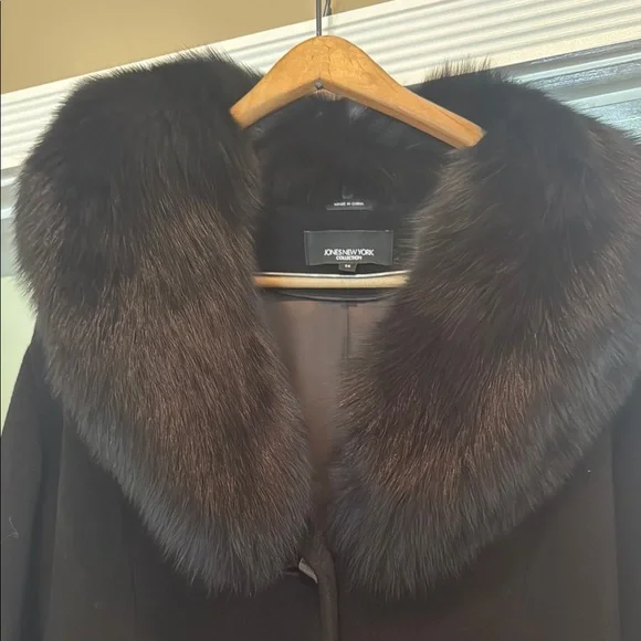 Jones New York Black Pea Coat Sleek Design - Picture 4 of 4